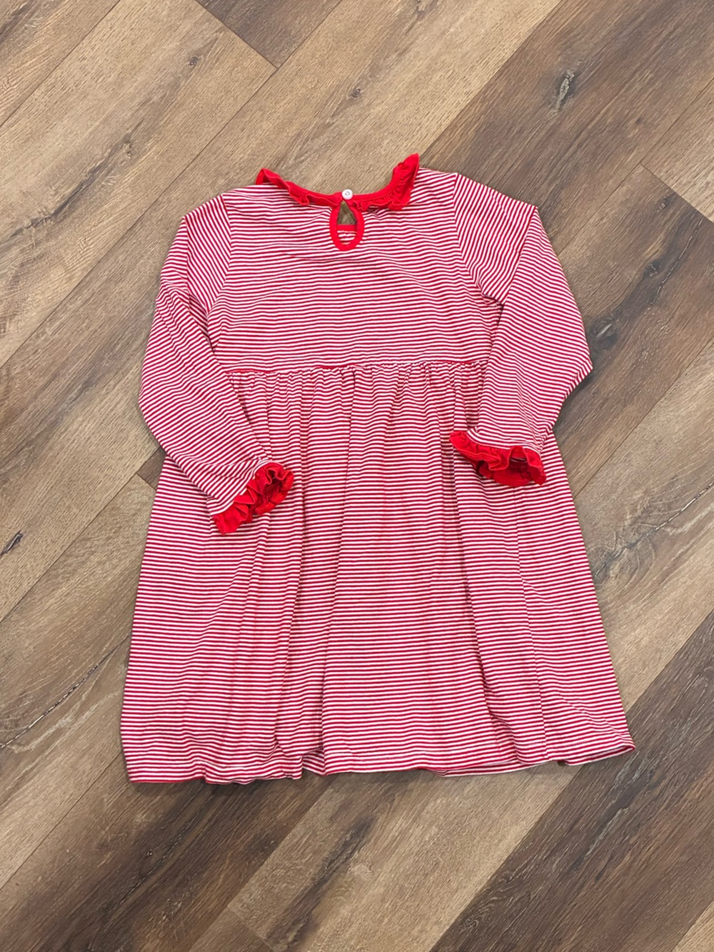Stitchy Fish Red Stripe Christmas Dress Holiday Santa Milk Holiday 7 Girl - Picture 5 of 11